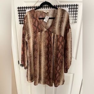 New snake skin babydoll dress